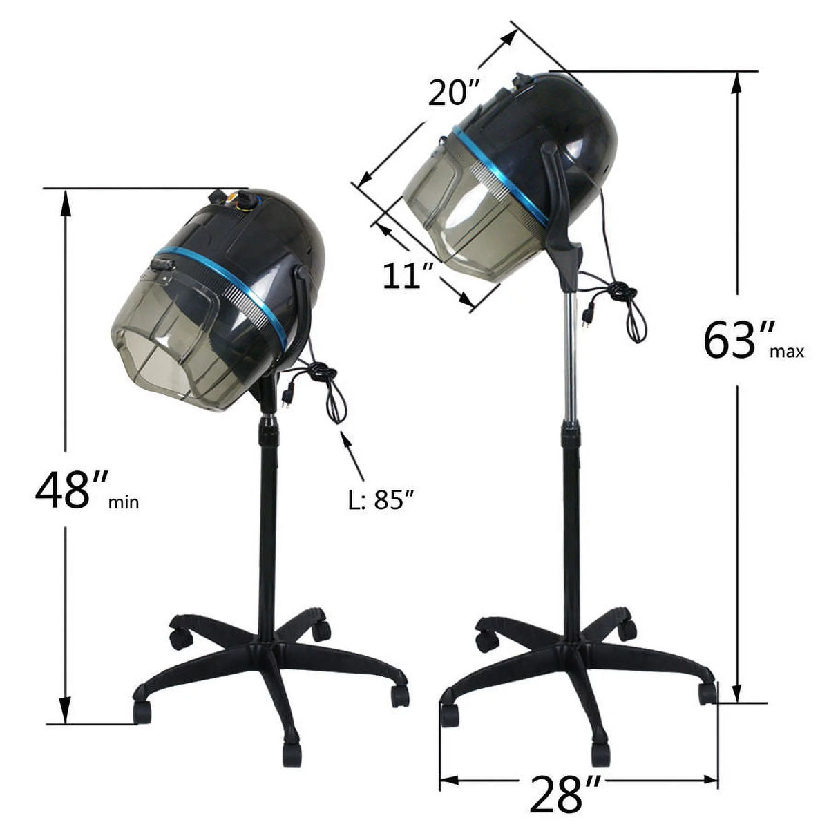 Black Floor Hair Dryer Z8785
