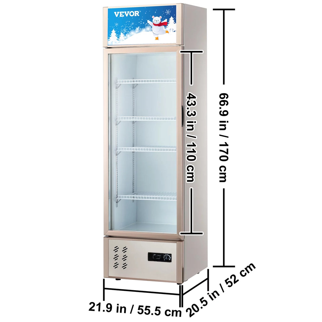 Commercial Refrigerator Glass Door 8 cu.ft. J922787