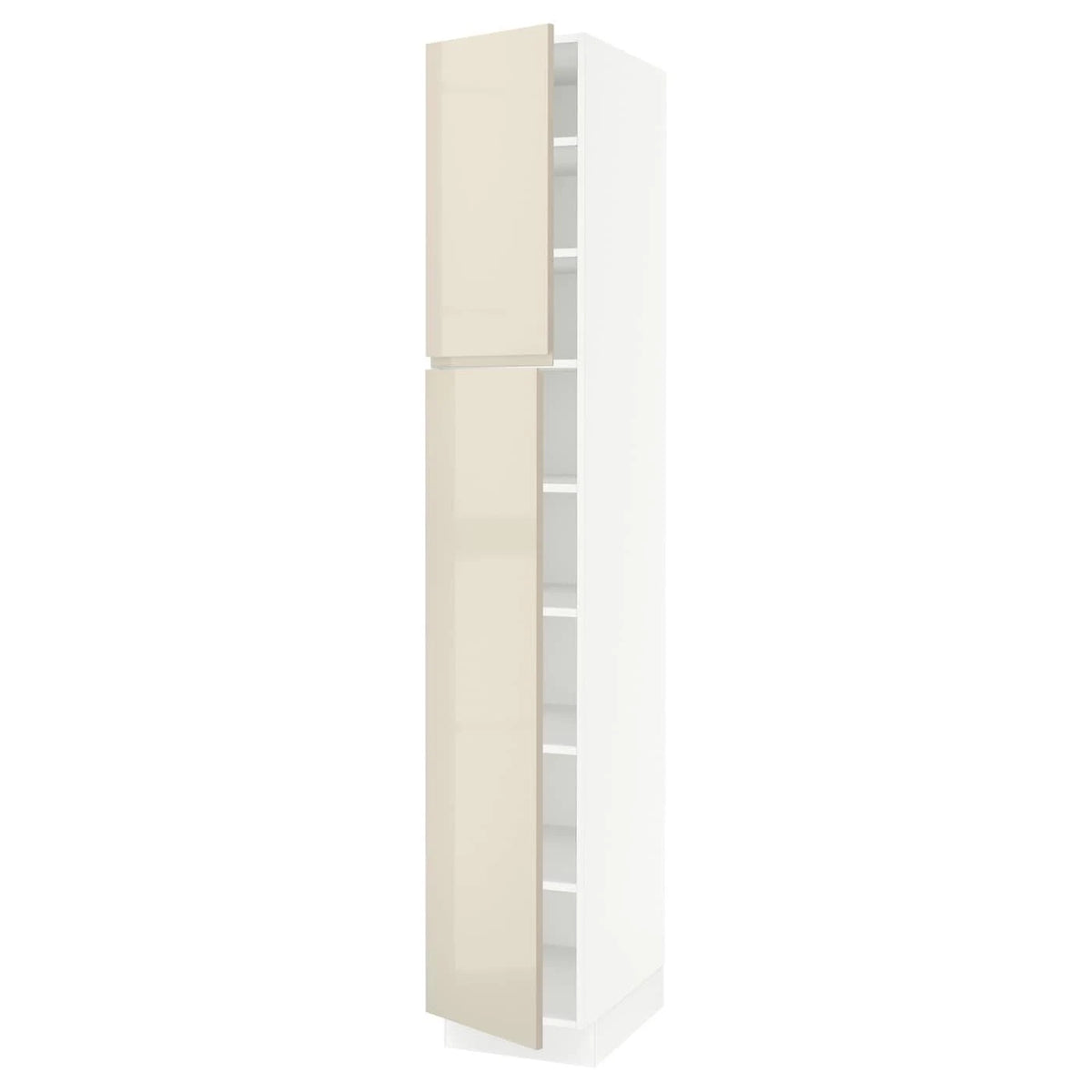 White High Cabinet with 2 Doors P633