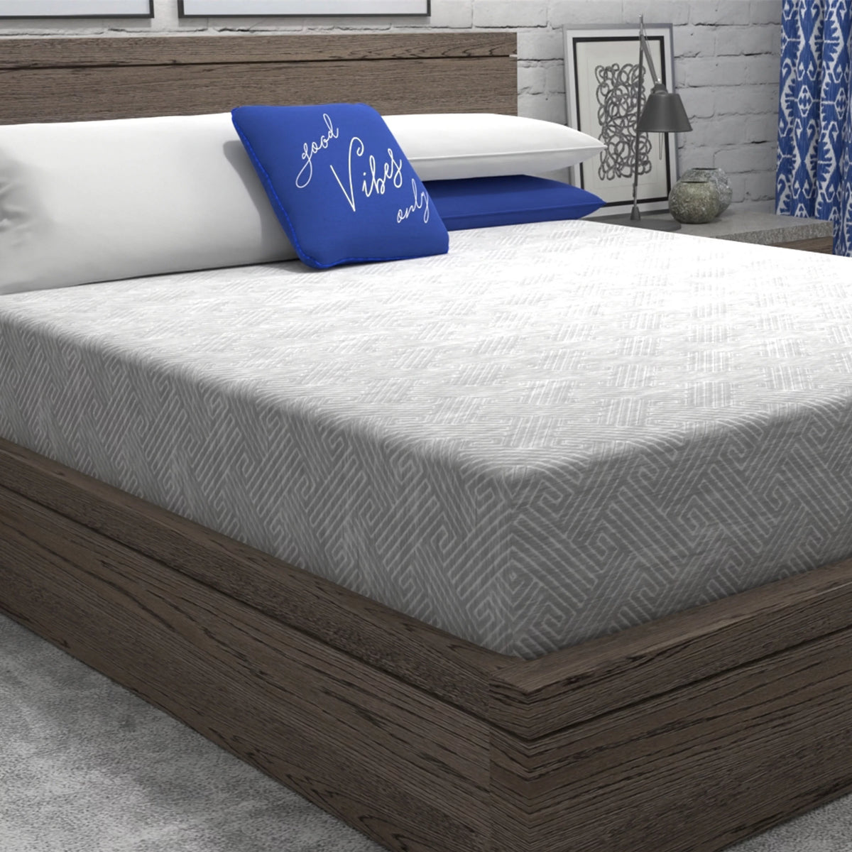 Heather Grey Gel Memory Foam Mattress in a Box, Full A65329