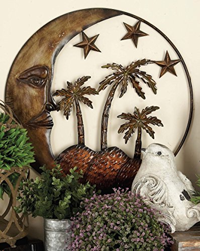 Metal Sun Moon Wall Decor P856