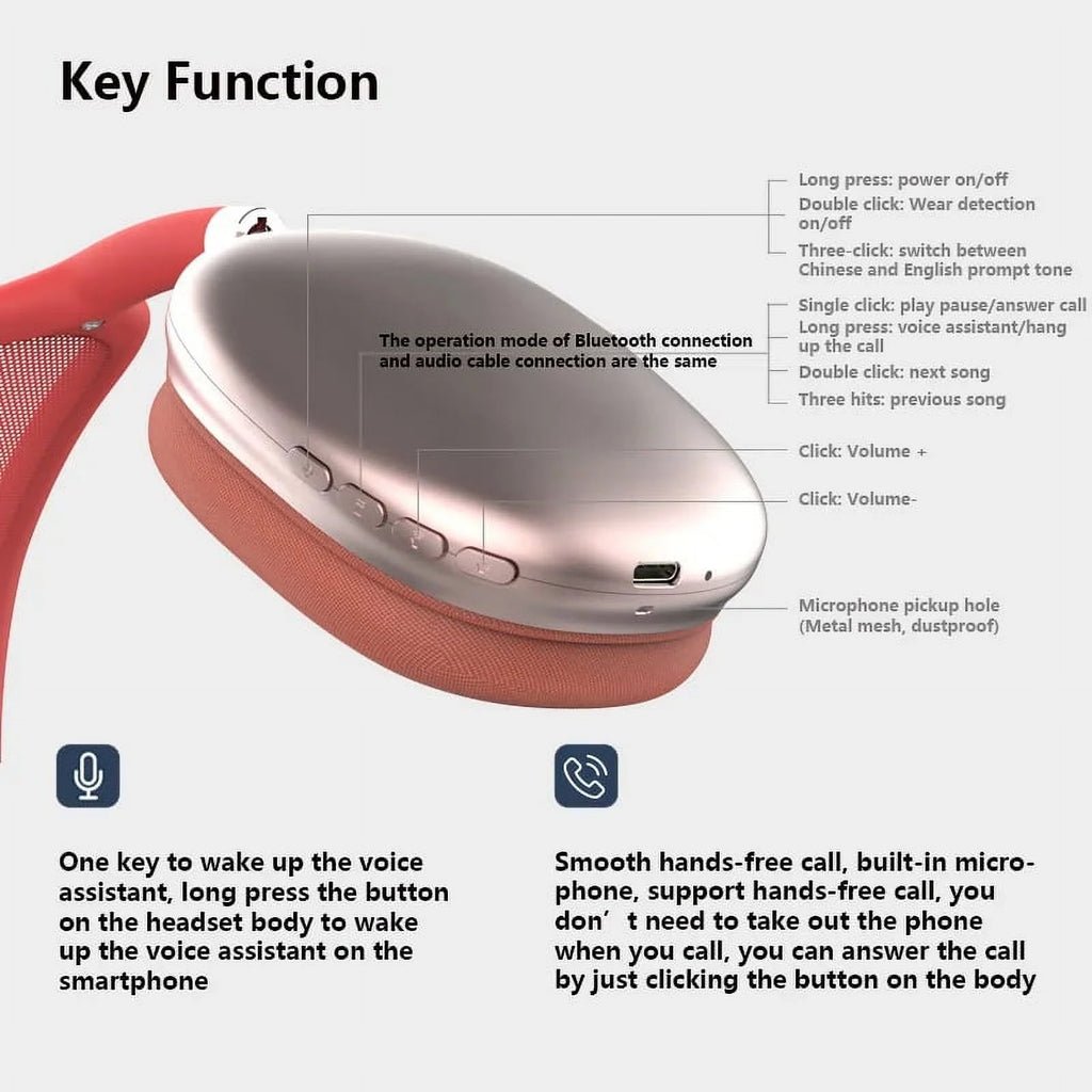 Wireless Bluetooth Headset 5.0 Noise Reduction Stereo Sound 400mAh N4130