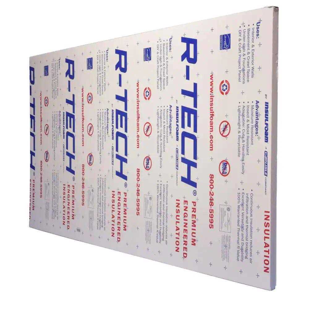 2 in. x 48 in. x 8 ft. R-7.7 EPS Rigid Foam Board Insulation D401