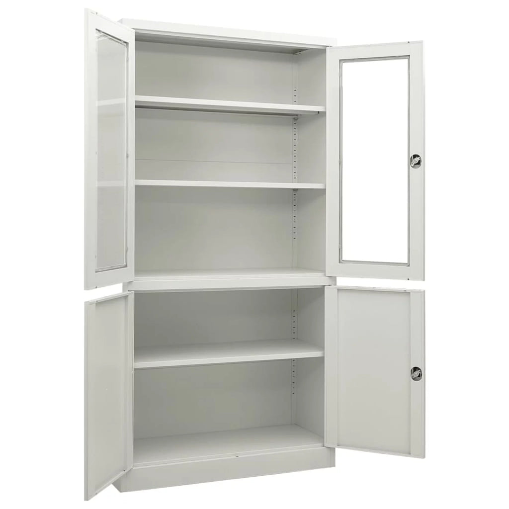 Light Gray File Storage Cabinet with 3 Adjustable Shelves S526976