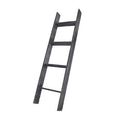 Black 4 Shelf Wood Ladder Bookcase Y93642