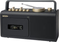 Portable Boombox AM/FM Radio & Tape Cassette Player with Aux Input & Built in Speakers W557