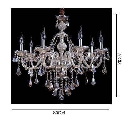 Cognac 8 Lights K9 Crystal Chandelier Ceiling Pendant Lamp 31x28 Inch W80793