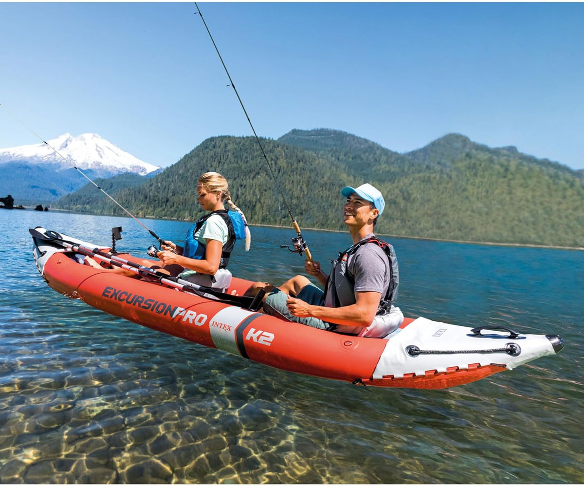 Inflatable Kayak Set with Paddles and Pump – 2-Person – 400lb Weight Capacity G358