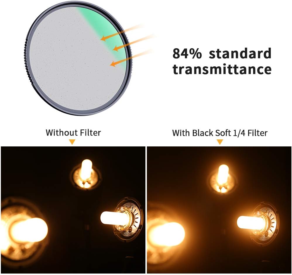 67mm Black Diffusion 1/4 Filter with Multi-Layer Coatings for Camera Lens C565