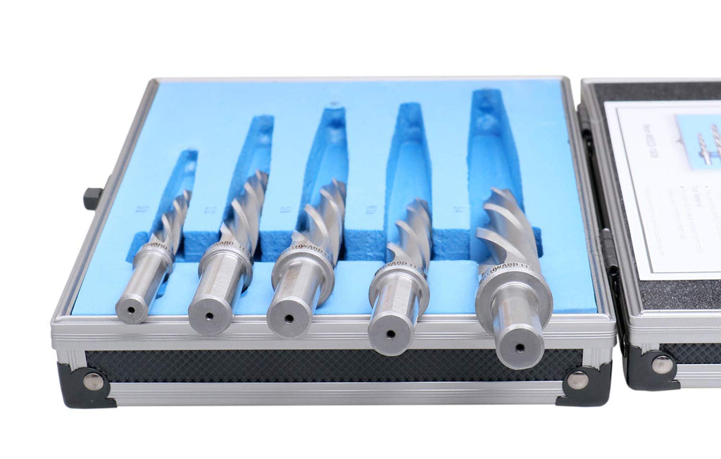 5 Pc H.S.S. Spiral Flute Car Reamer Set with Aluminum Case U552016