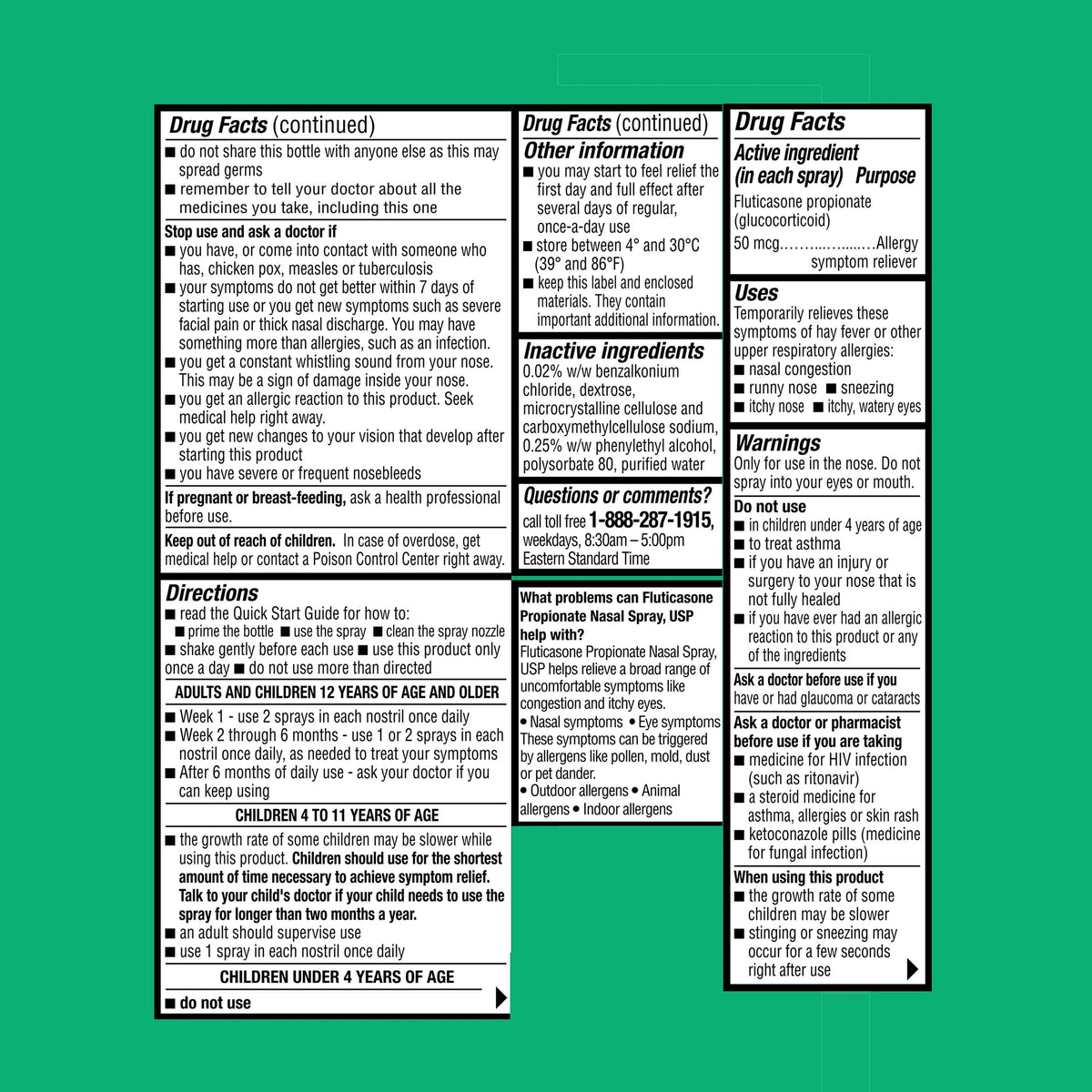 Non-Drowsy Fluticasone Propionate Nasal Spray, 50 mcg, 72 Sprays L97296