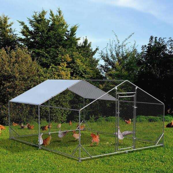 Walk-In Chicken Coop with Waterproof Cover J750054
