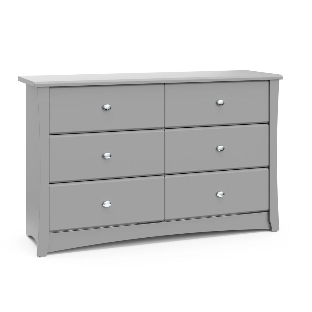 White 6 Drawer Double Dresser A9160