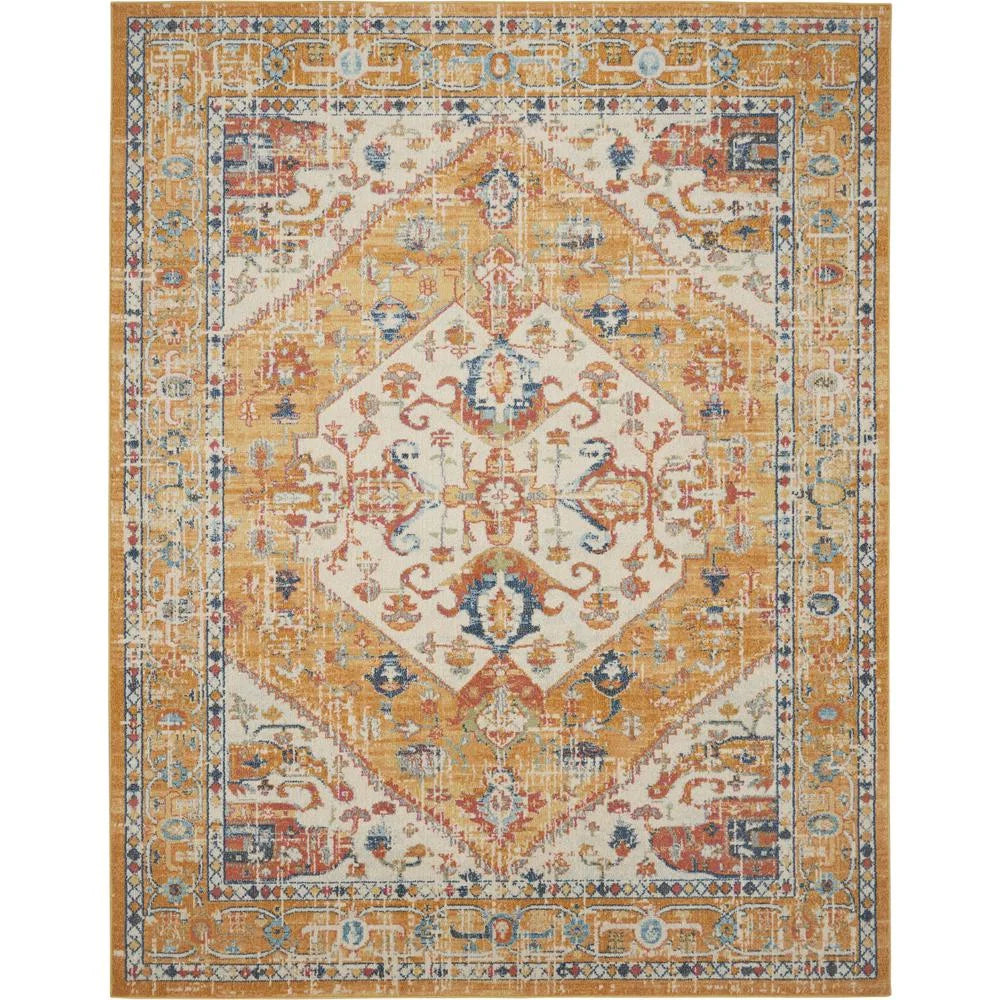 Ivory Yellow 5'3 x 7'3 Area Rug Y544