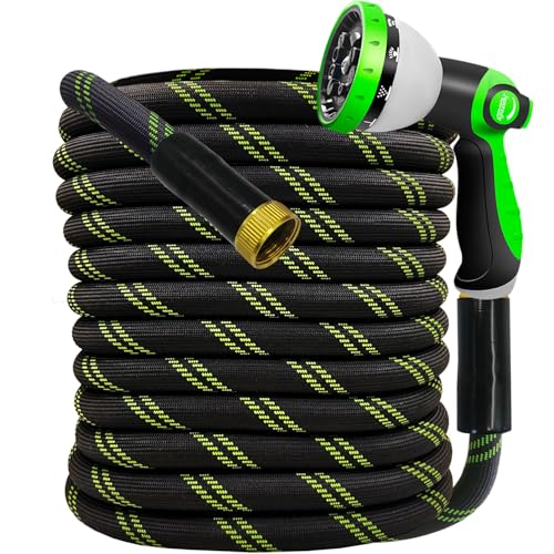 25 FT Non-Expandable Heavy-Duty Water Hose with 10-Function Nozzle W573261