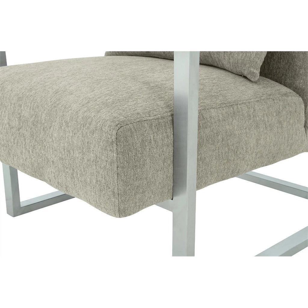 Gray Fabric Upholstered Accent Chair T9704