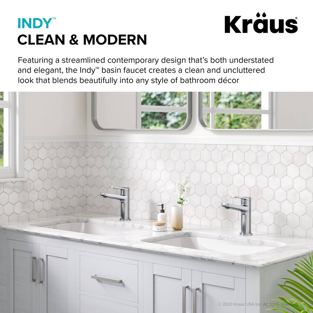 Single Handle Bathroom Faucet - Stainless Steel K676