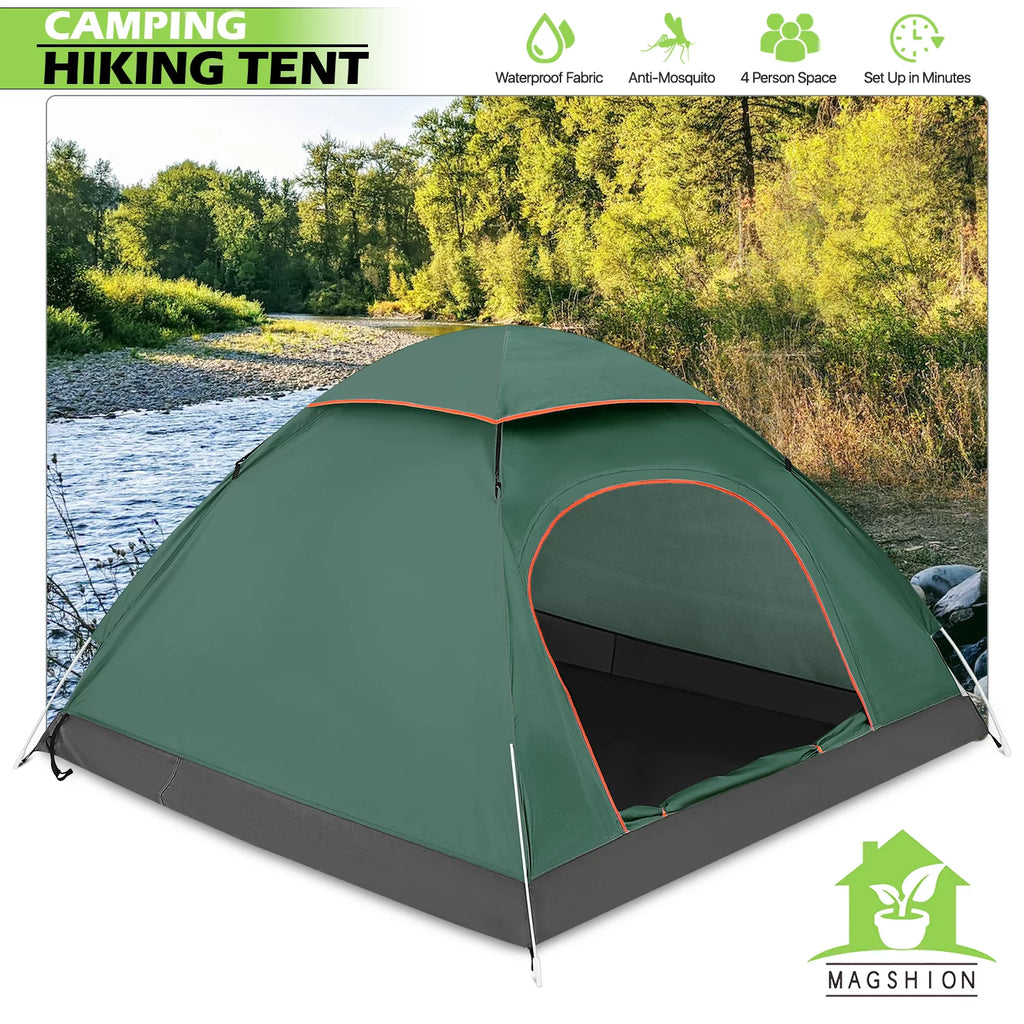 Pop Up Camping Tent with Rain Fly and Carry Bag O45172
