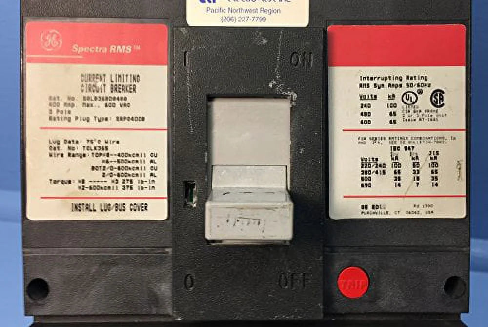 3 Pole 400 Amp 600v Spectra Circuit Breaker B28347