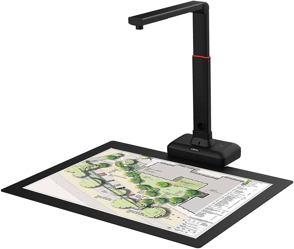 Large Format Overhead Document Scanner with Auto-Flatten & Fingerprint Removal Technologies L3104