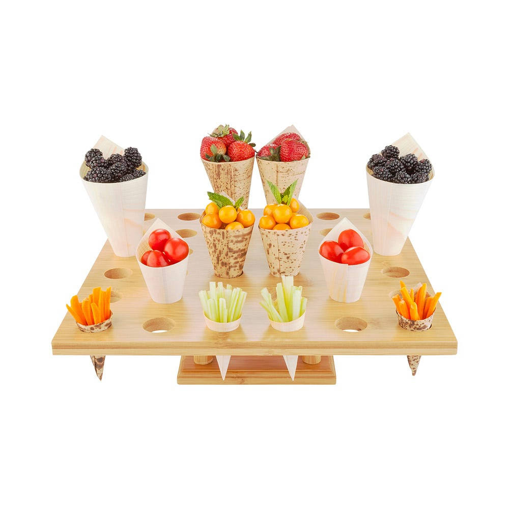 36 Slots Bamboo Cone Stand M632