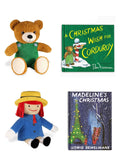 Corduroy Bear Doll With Christmas Books Plush 12” T406