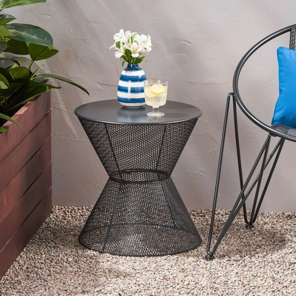 Modern Outdoor Side Table Navy Blue T9433