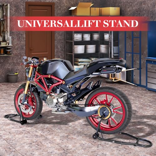 Universal Motorcycle Wheel Lift Stand with Adjustable Swingarm Spool C265