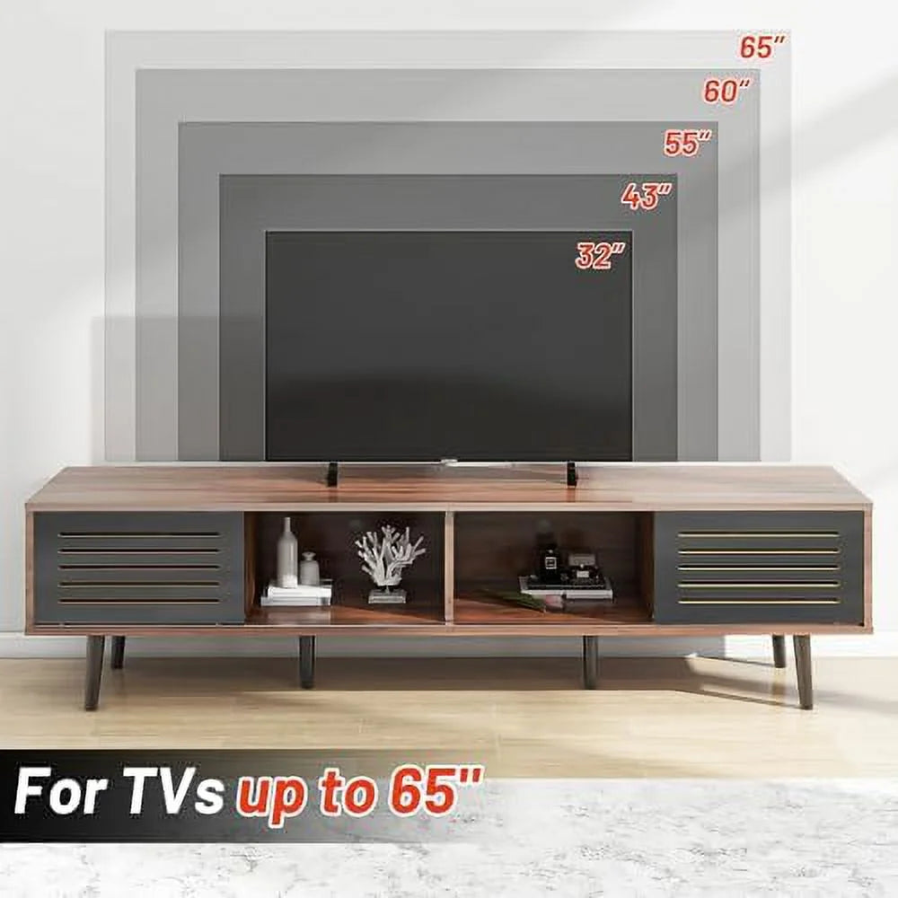 Mid Century Modern TV Stand for 55/60/65 inch TV with Cabinets L7087