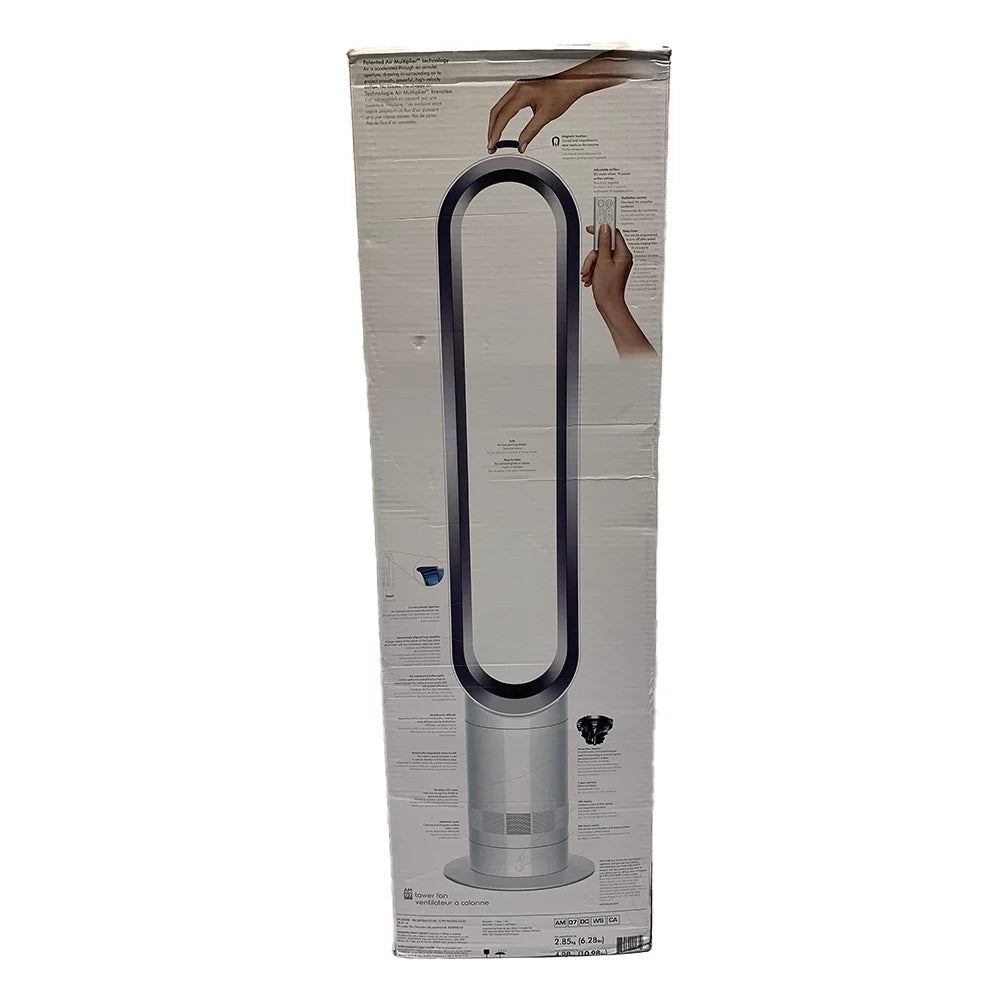 White Silver Tower Fan N39858