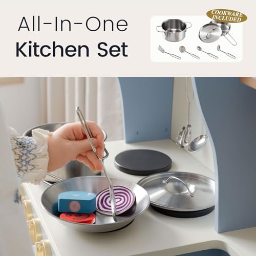 Wooden Toy Kitchen with Stove, Sink & Accessories G6345