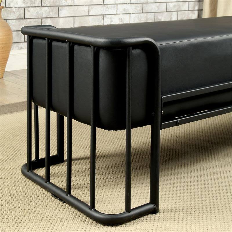 34 inch Faux Leather Bench R5829