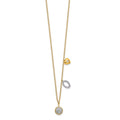 Real 14kt Yellow Gold Diamond Necklace 16.5 inch F694