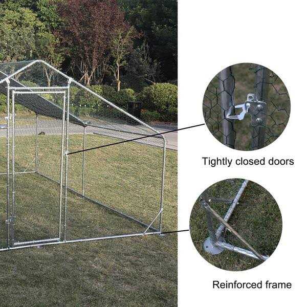 Walk-In Chicken Coop with Waterproof Cover J750054