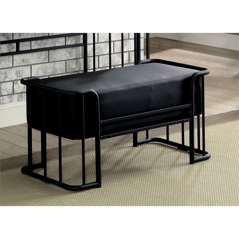 34 inch Faux Leather Bench R5829