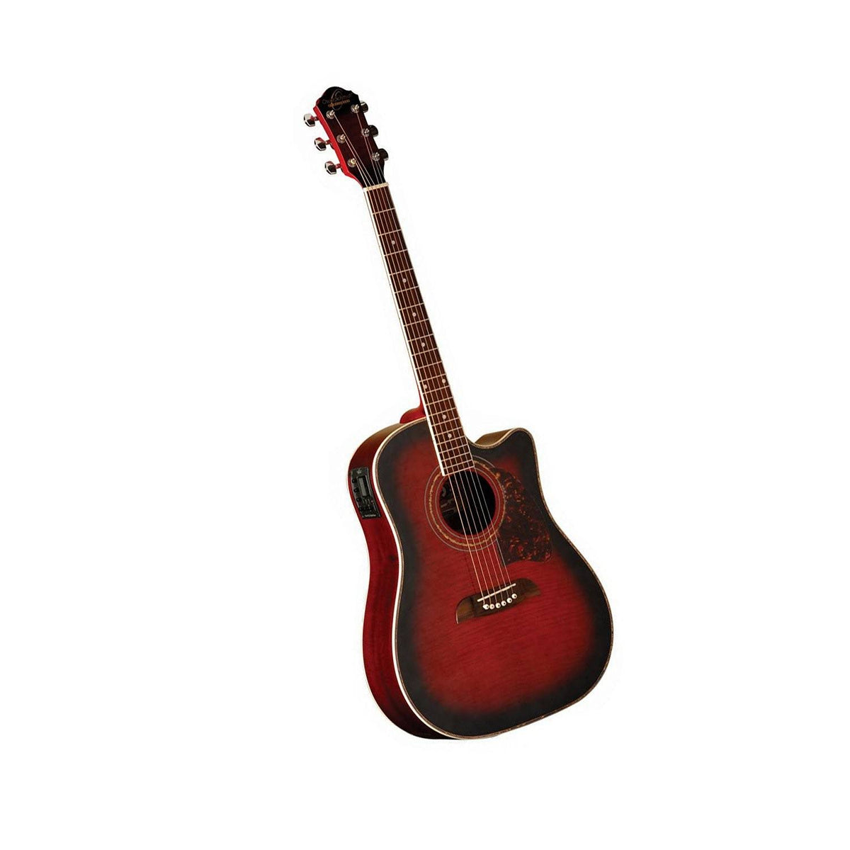 Flame Black Cherry Acoustic-Electric Guitar C186