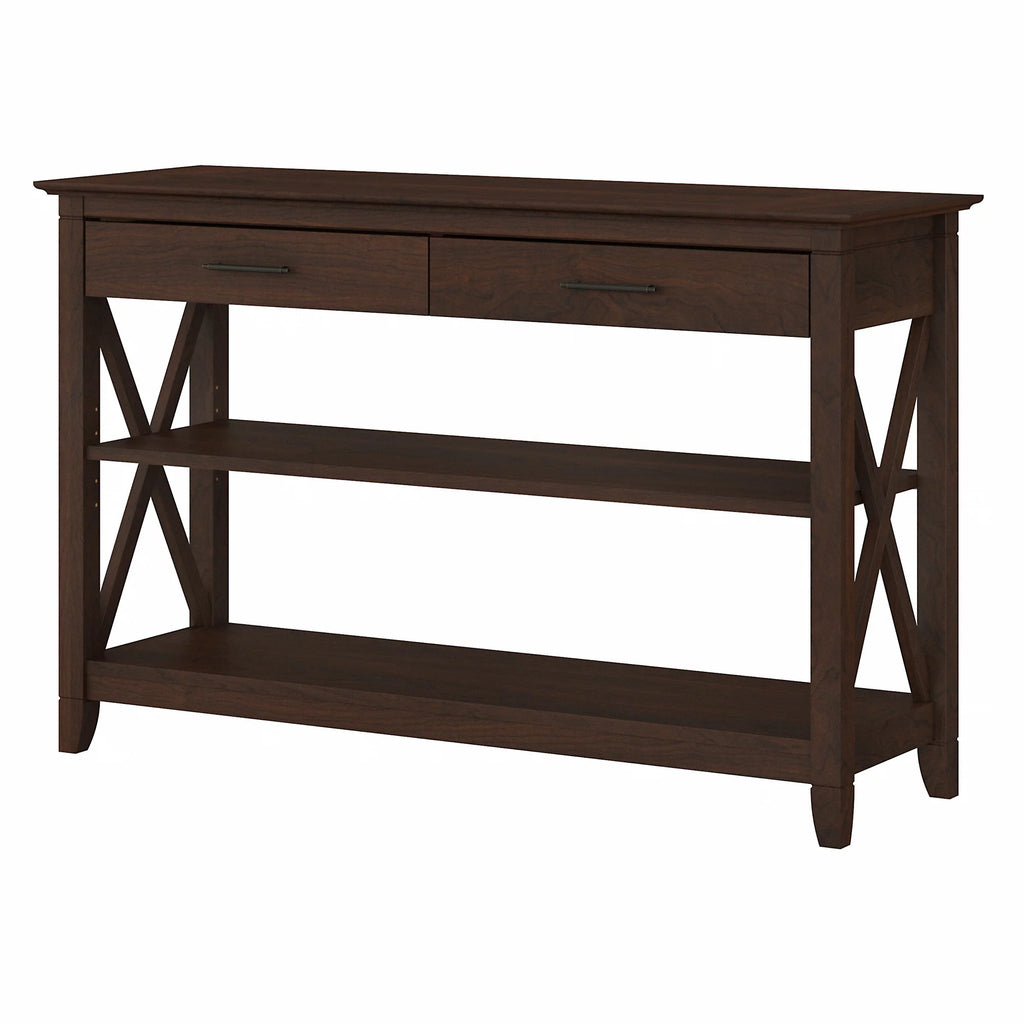 Bing Cherry Console Table with Drawers and Shelves R585