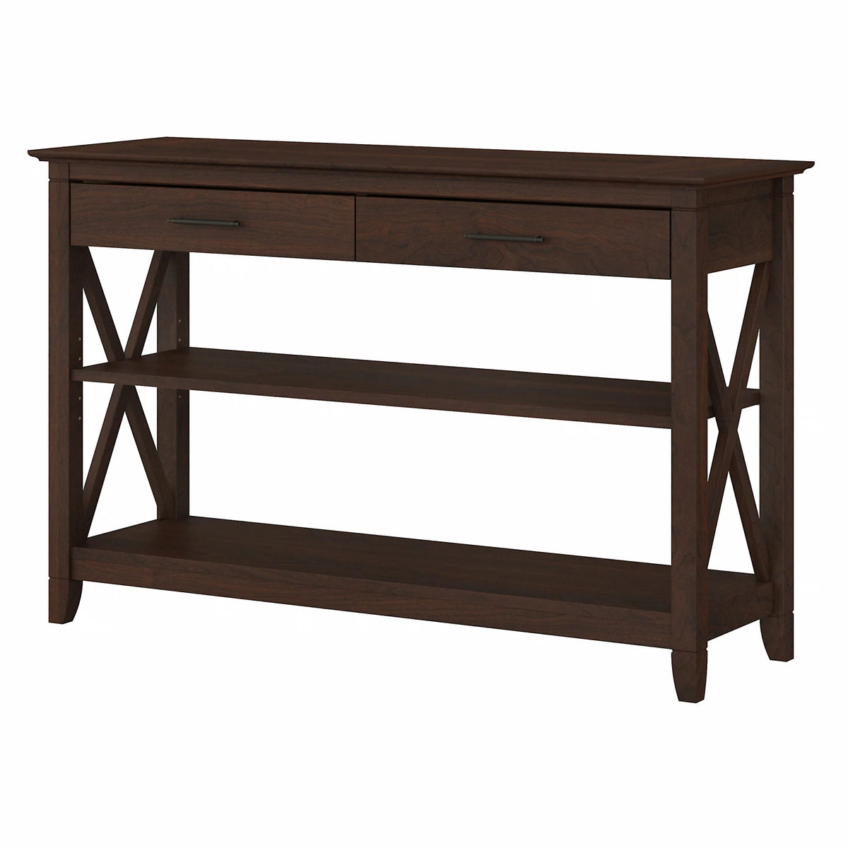 Bing Cherry Console Table with Drawers and Shelves R585