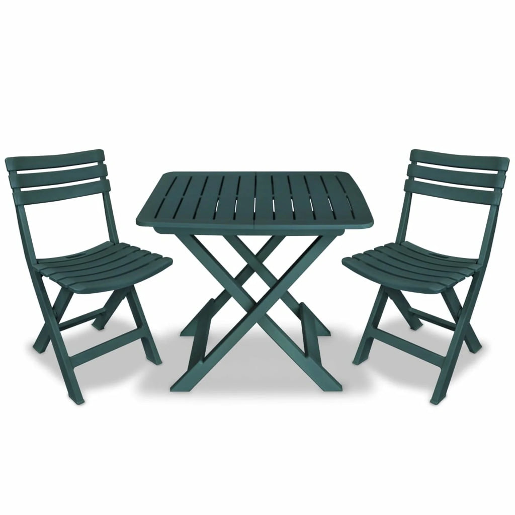Green 3 Piece Folding Bistro Set F75081