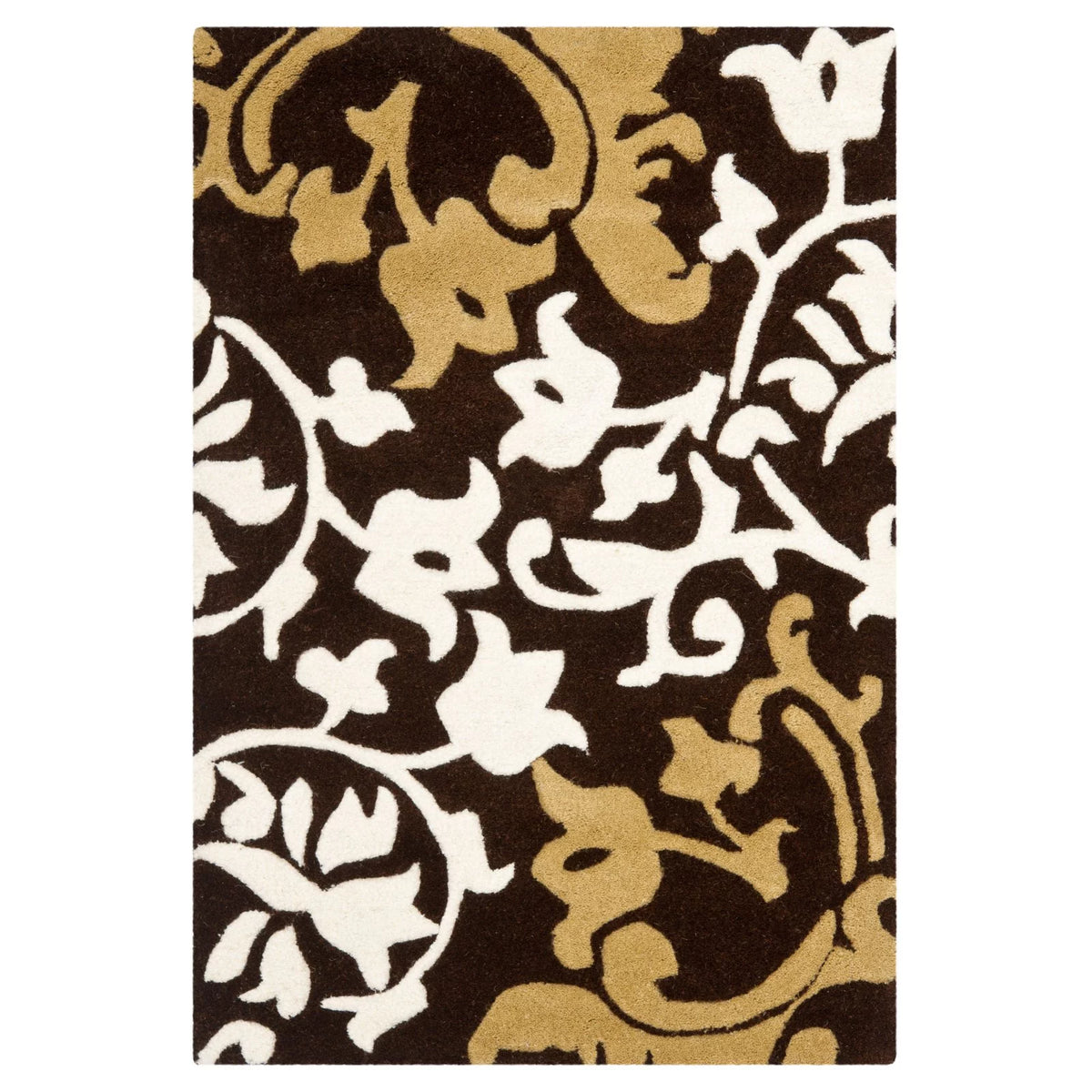 Black Multi 6' x 6' Square Wool Area Rug Z5039