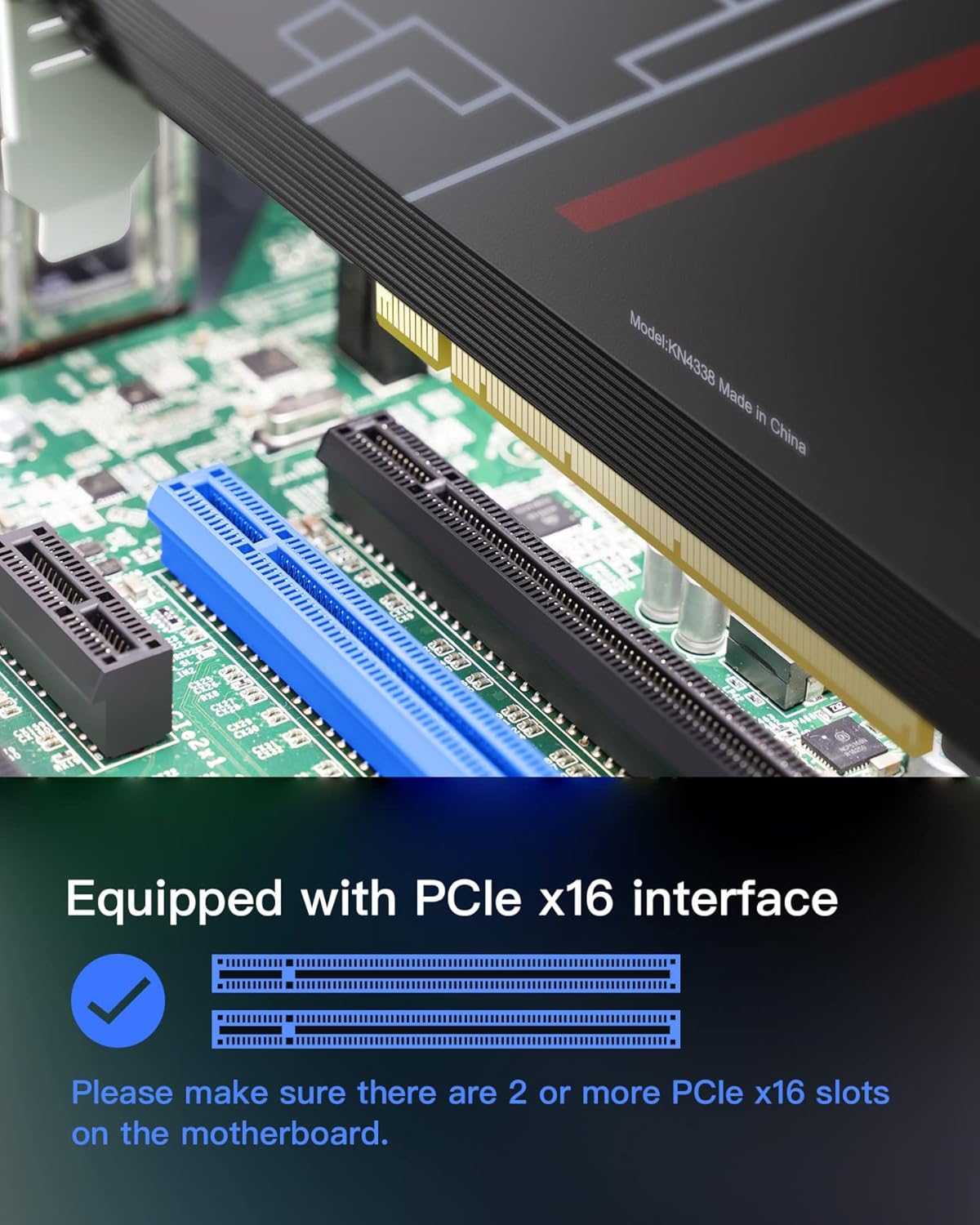 PCIe x16 to M.2 Card with Cooling Fan H52868
