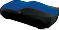 Blue/Black Stretch Satin Indoor Car Cover X586085