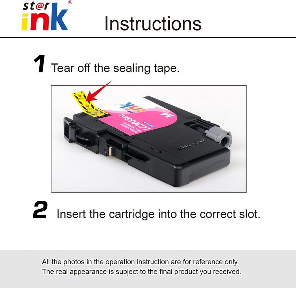 4 Packs Ink Cartridge for Brother Printer H651157