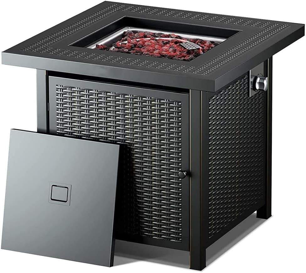 28 Inch 50,000 BTU Auto-Ignition Propane Fire Pit Table Y819178