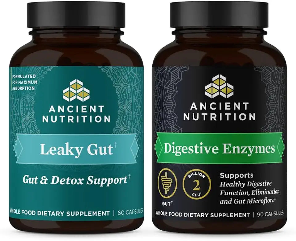 Leaky Gut Capsules 60 Count + Digestive Enzymes Capsules 90 Count L851