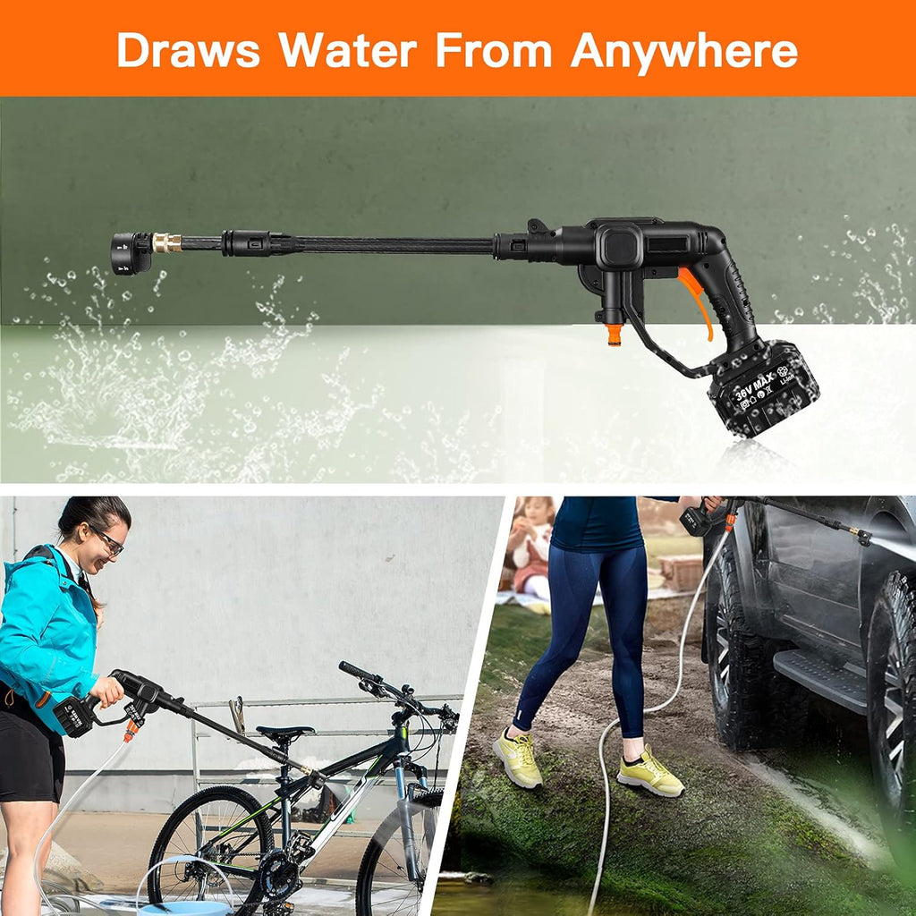 Cordless Pressure Washer with 5-in-1 Spray Nozzle H9777
