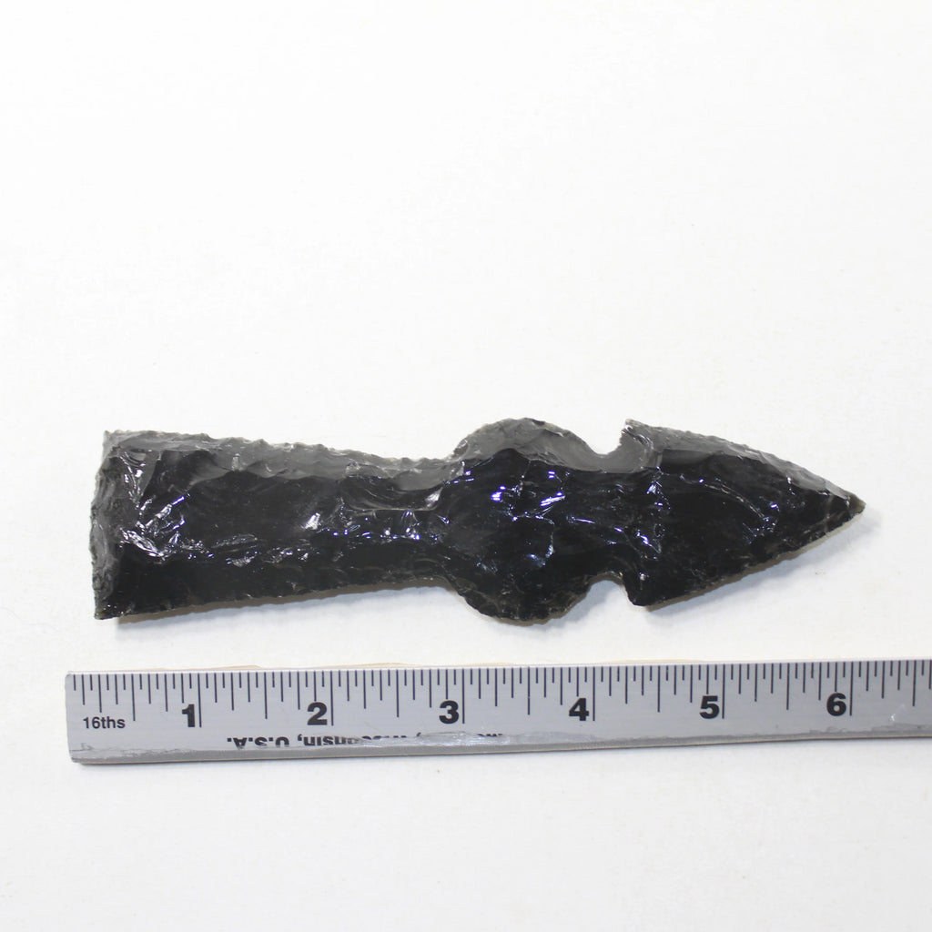 Obsidian Ornamental Tomahawk Head Axe B4048