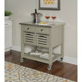 Kitchen Cart with Stainless Steel Top Gray Z509329