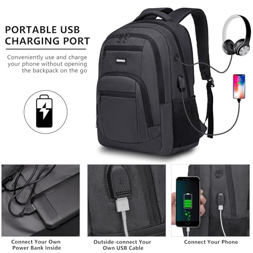 15.6 inch Waterproof Laptop Backpack (Black) N891585
