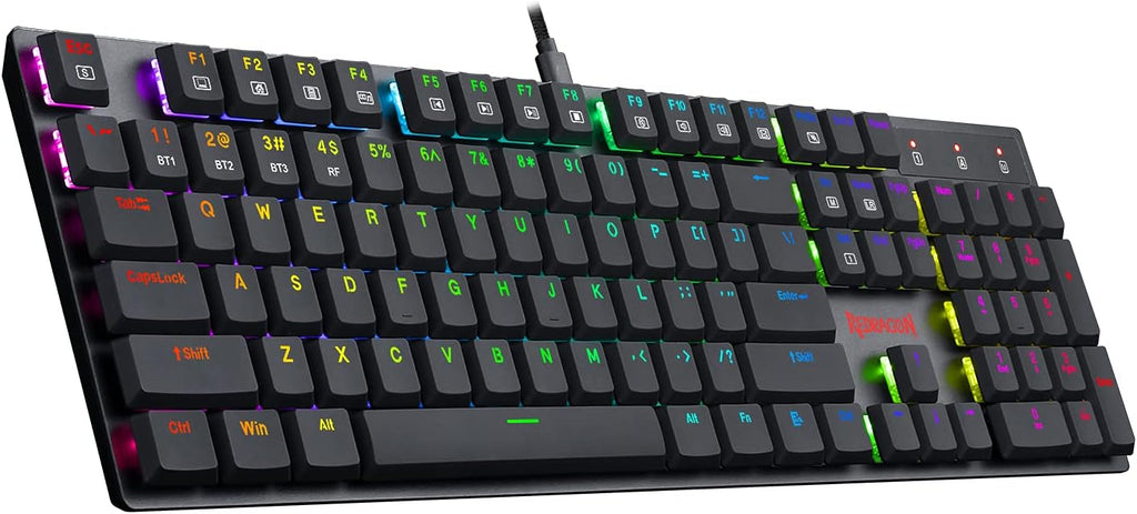 Wireless Bluetooth Mechanical Gaming Keyboard with RGB Backlit Blue Switches Pack of 2 Z748